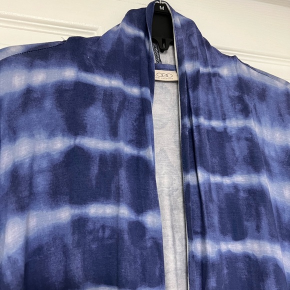 LOGO by Lori Goldstein SO SOFT Blue Tie-Dye Cardigan. - Picture 10 of 14